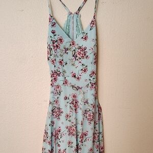 Floral Print Spaghetti Strap Dress